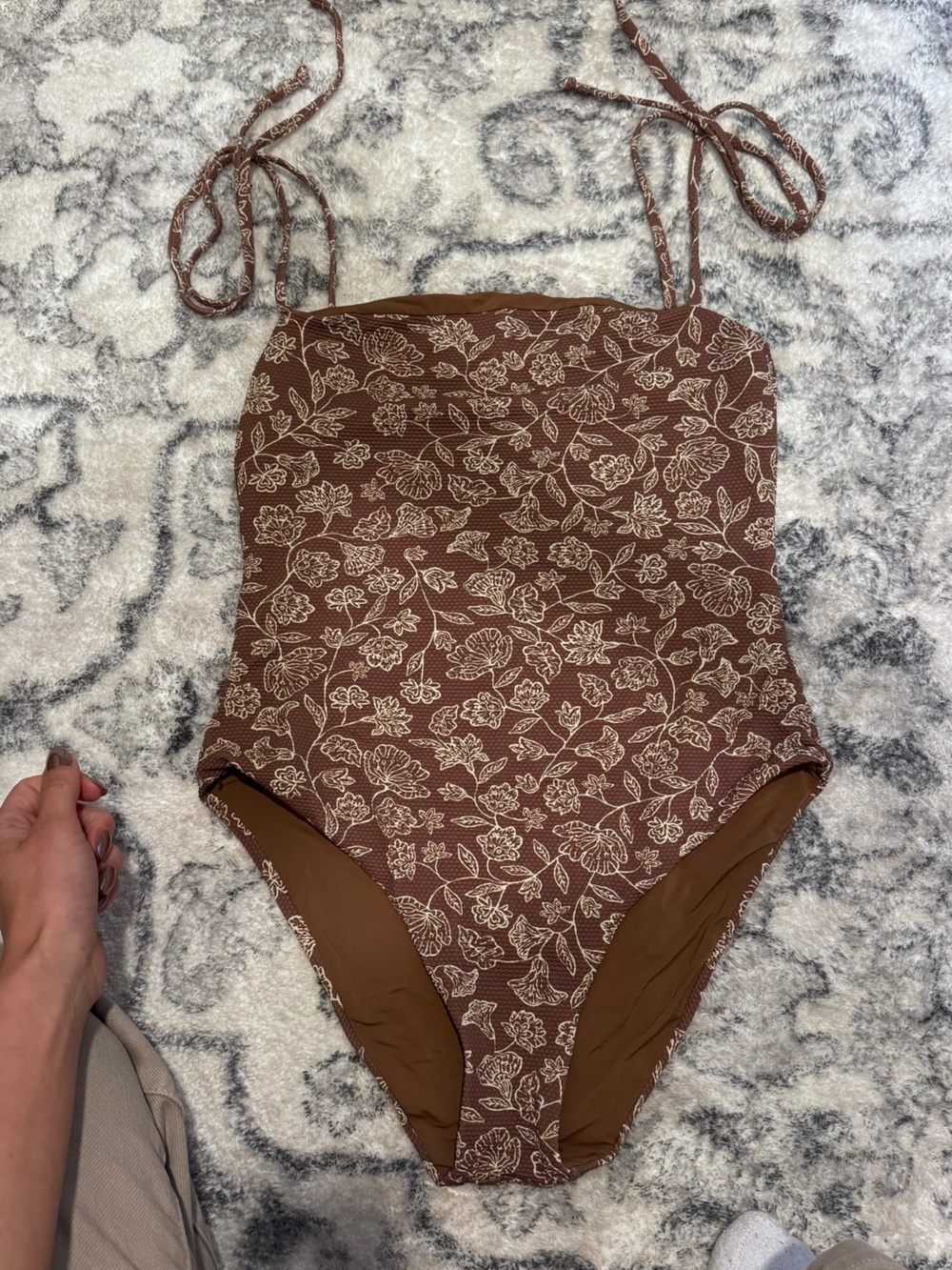 Onia Faherty floral reversible swim suit
